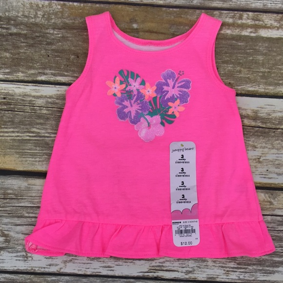 Top Fille Jumping Beans – Rose/Burst, Taille 5 (printemps/été) NEUF